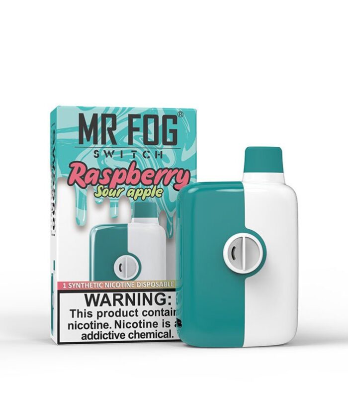 Raspberry Sour Apple Mr Fog Switch 5500 Puffs – Disposable