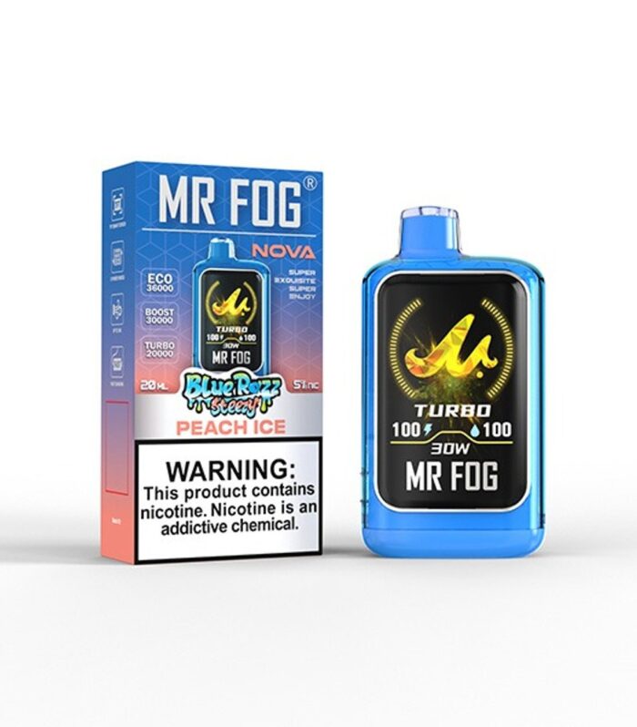 Peach Ice Mr Fog Nova Steezy Edition 36,000 Puffs Disposable Vape