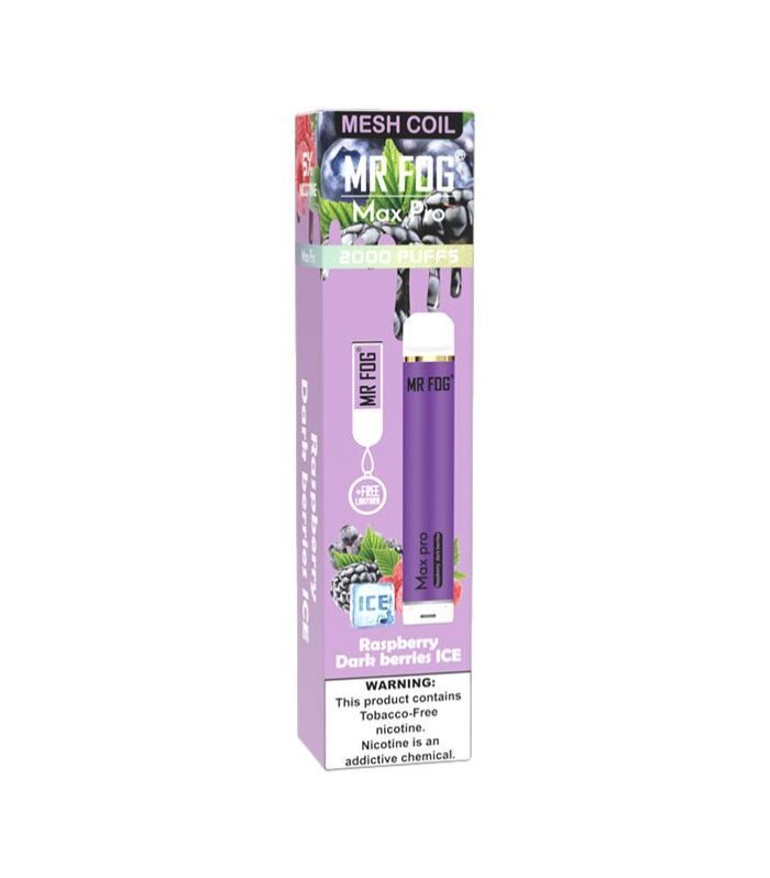 Mr Fog Max Pro Raspberry Dark Berries On Ice Disposable – 2000 Puffs