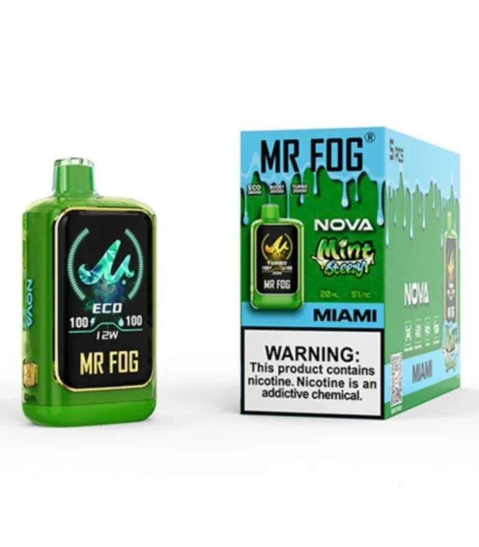 MIAMI MR FOG NOVA MINT STEEZY 36,000 PUFFS DISPOSABLE VAPE