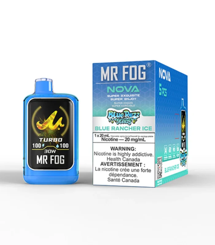 Blue Rancher Ice Mr Fog Nova Steezy Edition 36,000 Puffs Disposable Vape