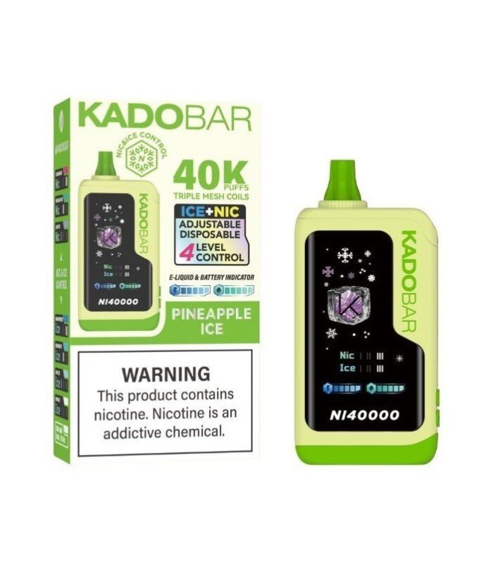 Pineapple Ice Kado Bar NI40K Ice+Nic Control Disposable Vape