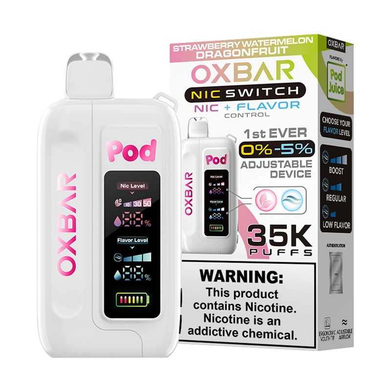 Strawberry Watermelon Raz Vape – OXBAR x Pod Juice 35k puffs