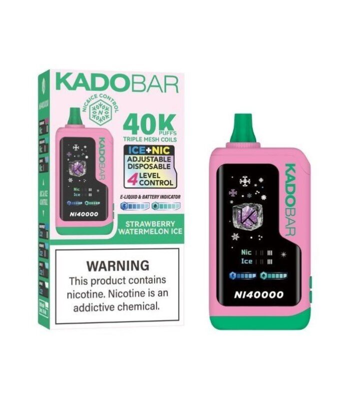 Starwberry Watermelon Ice Kado Bar NI40K Ice+Nic Control Disposable Vape
