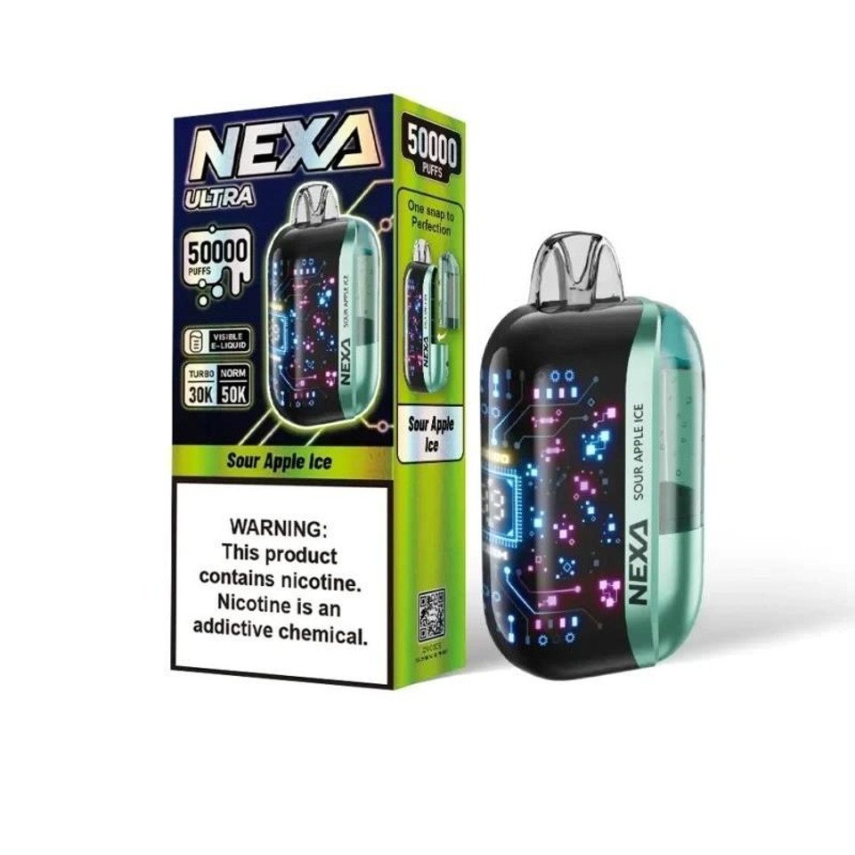 Sour Apple Ice Nexa Ultra 50K Puffs Vape - 5% Nic | Nexa Vape