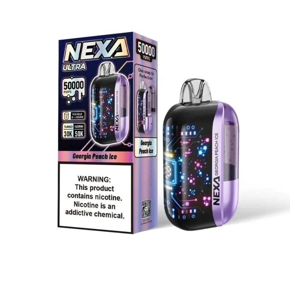 Nexa Ultra Georgia Peach Ice 50K Puff - 20mL | Nexa Vape
