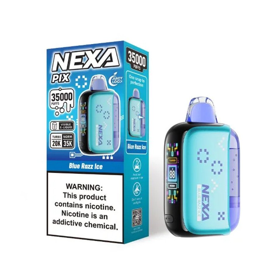 Blue Razz Ice Nexa Pix 35K Puffs | Nexa Vape Blue Razz Ice