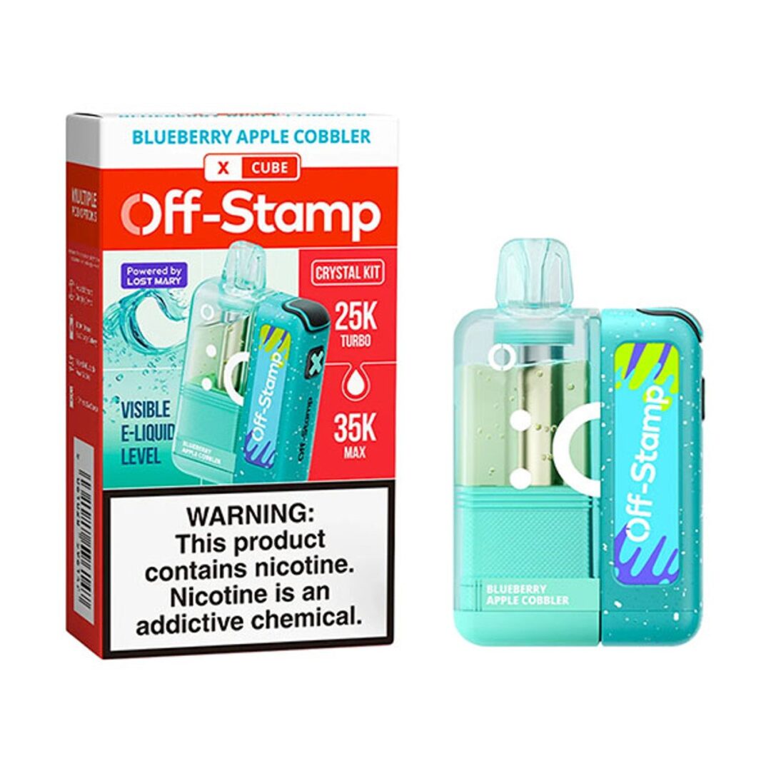 Blueberry Apple Cobbler Off Stamp X Cube 35K Disposable Kit | Off Stamp X Cube Blueberry Apple Cobbler Off Stamp X Cube 35K Disposable Kit | Off Stamp X Cube