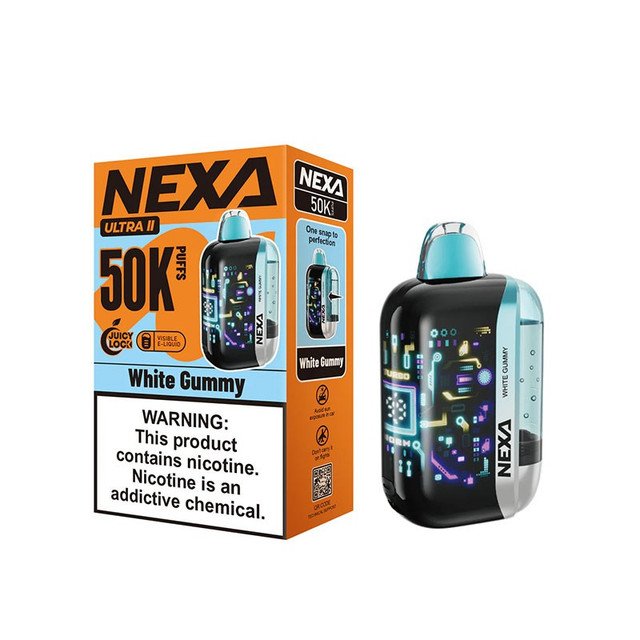 Nexa White Gummy Ultra II 50K Puffs | Nexa Vape