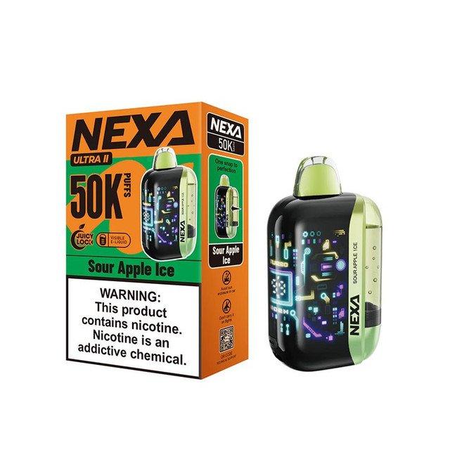 Nexa Sour Apple Ice Ultra II 50K Puffs | Nexa Vape