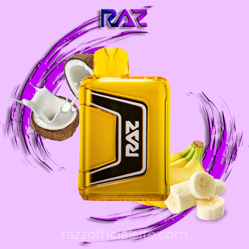 Banana Coconut Raz TN9000 Disposable Vape | Raz Vape Banana Coconut Raz TN9000 Disposable Vape | Raz Vape