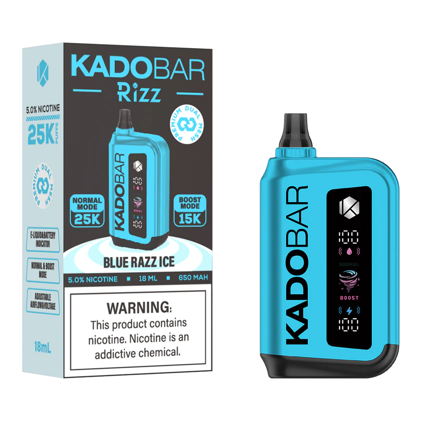 Blue Razz Ice Kado Bar Rizz 25K Disposable Vape