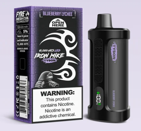 Blueberry Lychee Iron Mike Tyson 2.0 15000 Puffs Vape