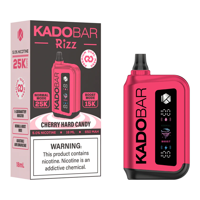 Kado Bar Rizz Cherry Hard Candy 25K Disposable Vape Kado Bar Rizz Cherry Hard Candy 25K Disposable Vape
