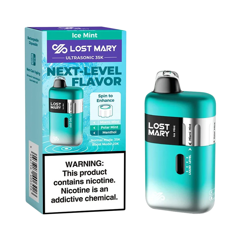 Ice Mint Lost Mary Ultrasonic 35K Disposable | Lost Mary Vape