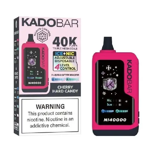 Cherry Hard Candy Kado Bar NI40K Ice+Nic Vape