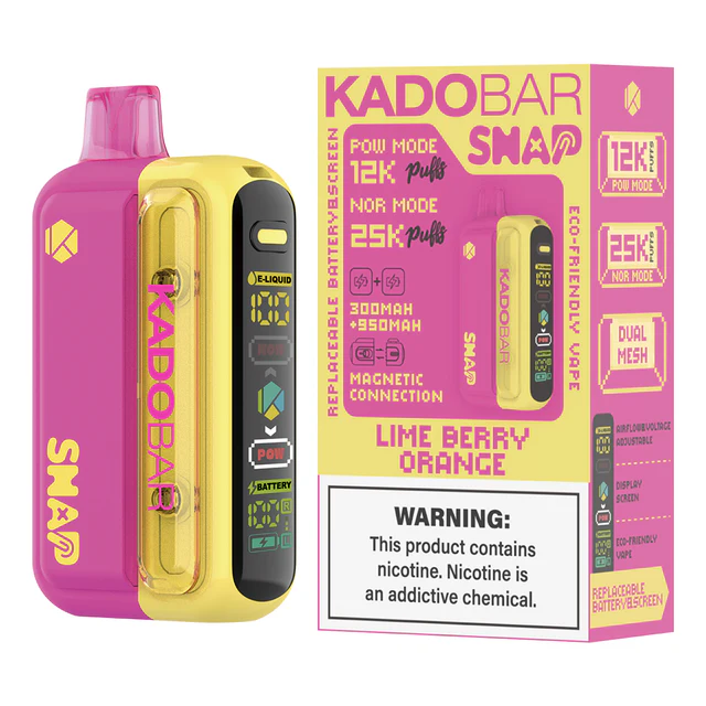 Lime Berry Orange Kado Bar Snap 25K Disposable Kit