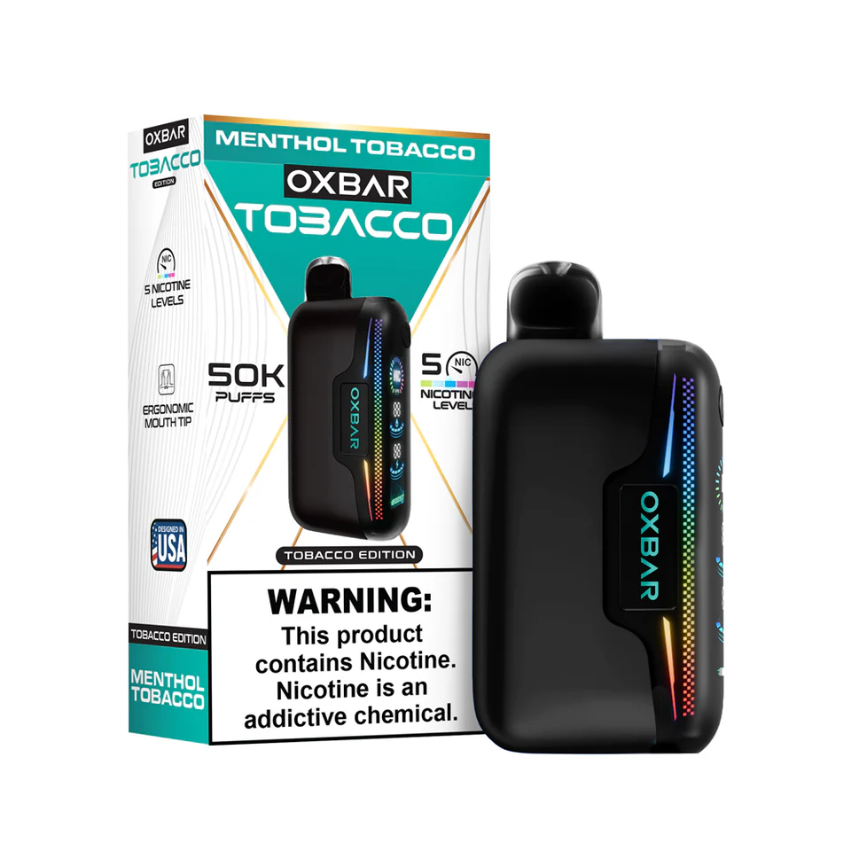 Menthol Tobacco Disposable Vape Oxbar Astro Maze 50K Menthol Tobacco Disposable Vape Oxbar Astro Maze 50K
