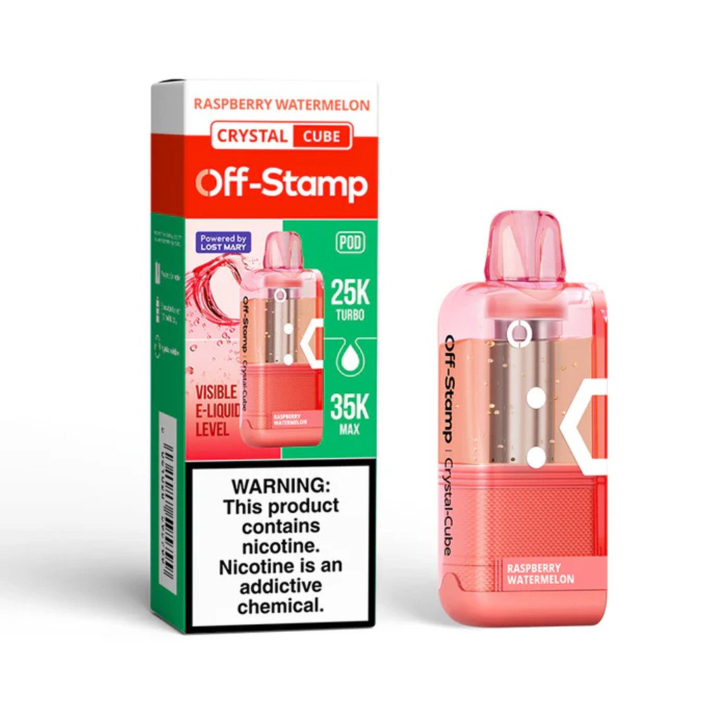 Raspberry Watermelon Off Stamp X Cube Crystal 35K Disposable Pod | Off Stamp X Cube
