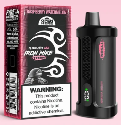 Raspberry Watermelon Iron Mike Tyson 2.0 15000 Puffs