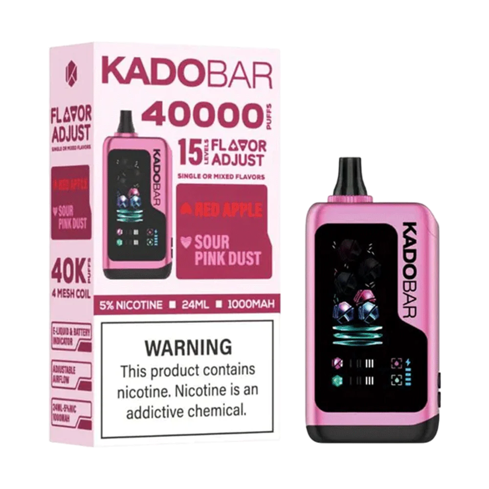 Kado Bar x Adjust Red Apple + Sour Pink NI40K Vape