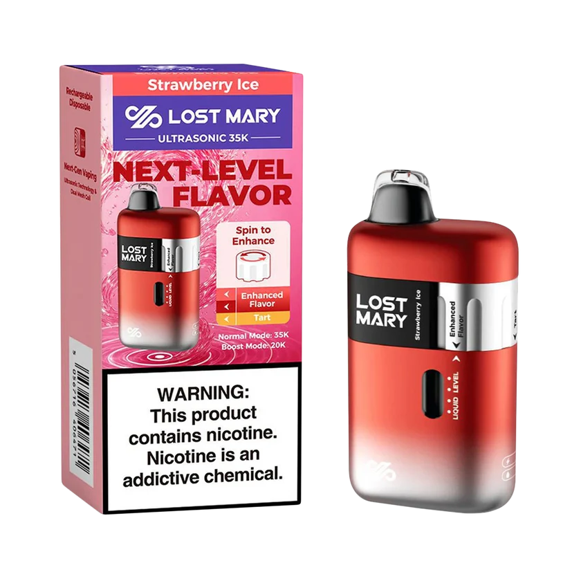 Strawberry Ice Lost Mary Ultrasonic 35K Disposable Vape | Lost Mary Vape
