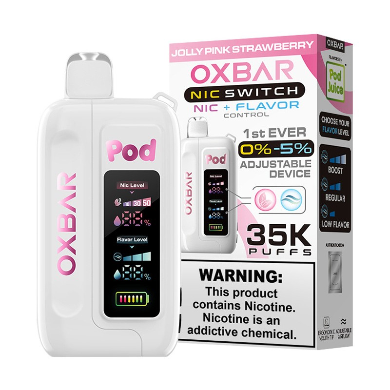 Jolly Pink Strawberry 35K OXBAR NIC Switch Vape
