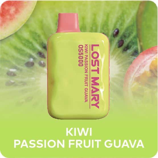 Kiwi Passion Fruit Guava Lost Mary OS5000 Disposable Vape | Lost Mary Vape