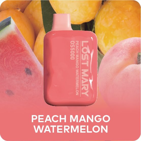 Peach Mango Watermelon Lost Mary OS5000 Disposable Vape | Lost Mary Vape