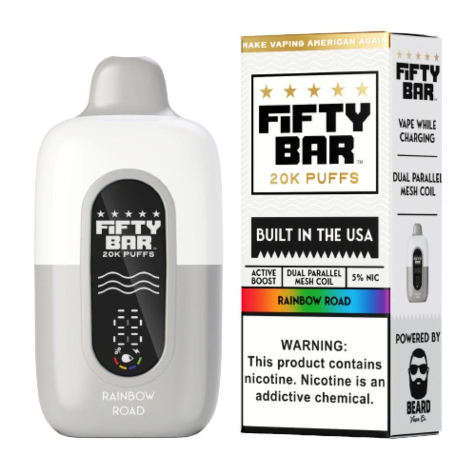 7873_source_1744754422.jpg Rainbow Road Fifty Bar V2 20K Disposable Vape 16mL