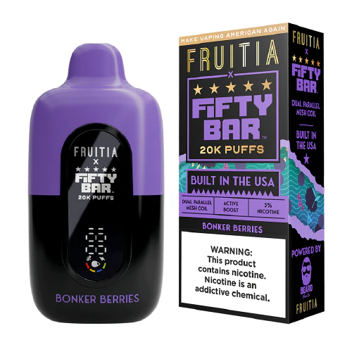 Bonker Berries Fruitia X Fifty Bar V2 | Fifty Bar Vape