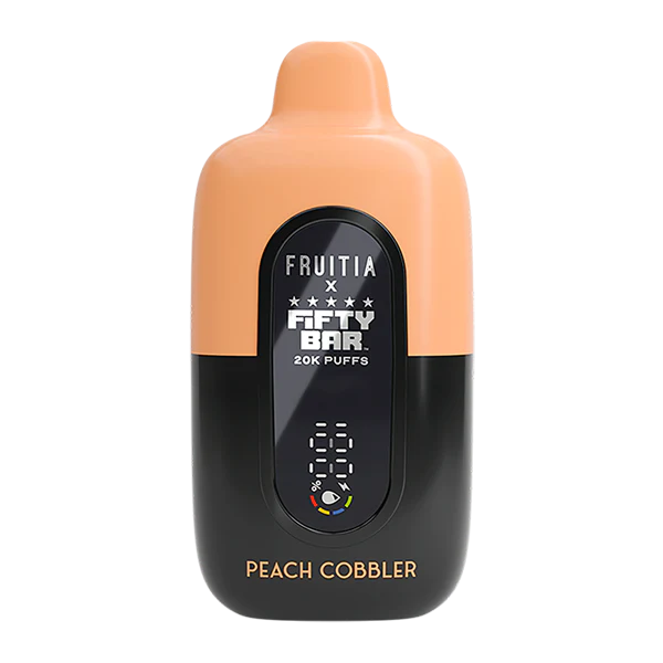 Peach Cobbler Fruitia X Fifty Bar V2 | Fifty Bar Vape Peach Cobbler Fruitia X Fifty Bar V2 | Fifty Bar Vape
