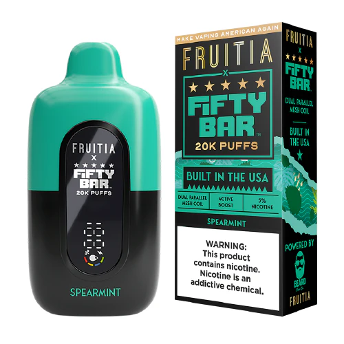 Spearmint Fruitia X Fifty Bar V2 | Fifty Bar Vape Spearmint Fruitia X Fifty Bar V2 | Fifty Bar Vape