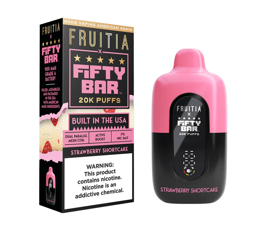 Strawberry Shortcake Fruitia X Fifty Bar V2 | Fifty Bar Vape Strawberry Shortcake Fruitia X Fifty Bar V2 | Fifty Bar Vape
