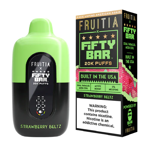 Strawberry Beltz Fruitia X Fifty Bar V2 | Fifty Bar Vape Strawberry Beltz Fruitia X Fifty Bar V2 | Fifty Bar Vape