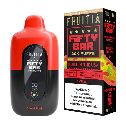 Swedish Fish Fruitia X Fifty Bar V2 | Fifty Bar Vape Swedish Fish Fruitia X Fifty Bar V2 | Fifty Bar Vape