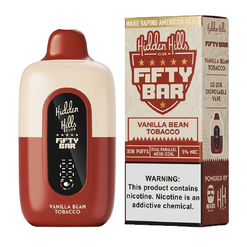 Vanilla Bean Tobacco Hidden Hills Fifty Bar Vape Vanilla Bean Tobacco Hidden Hills Fifty Bar Vape