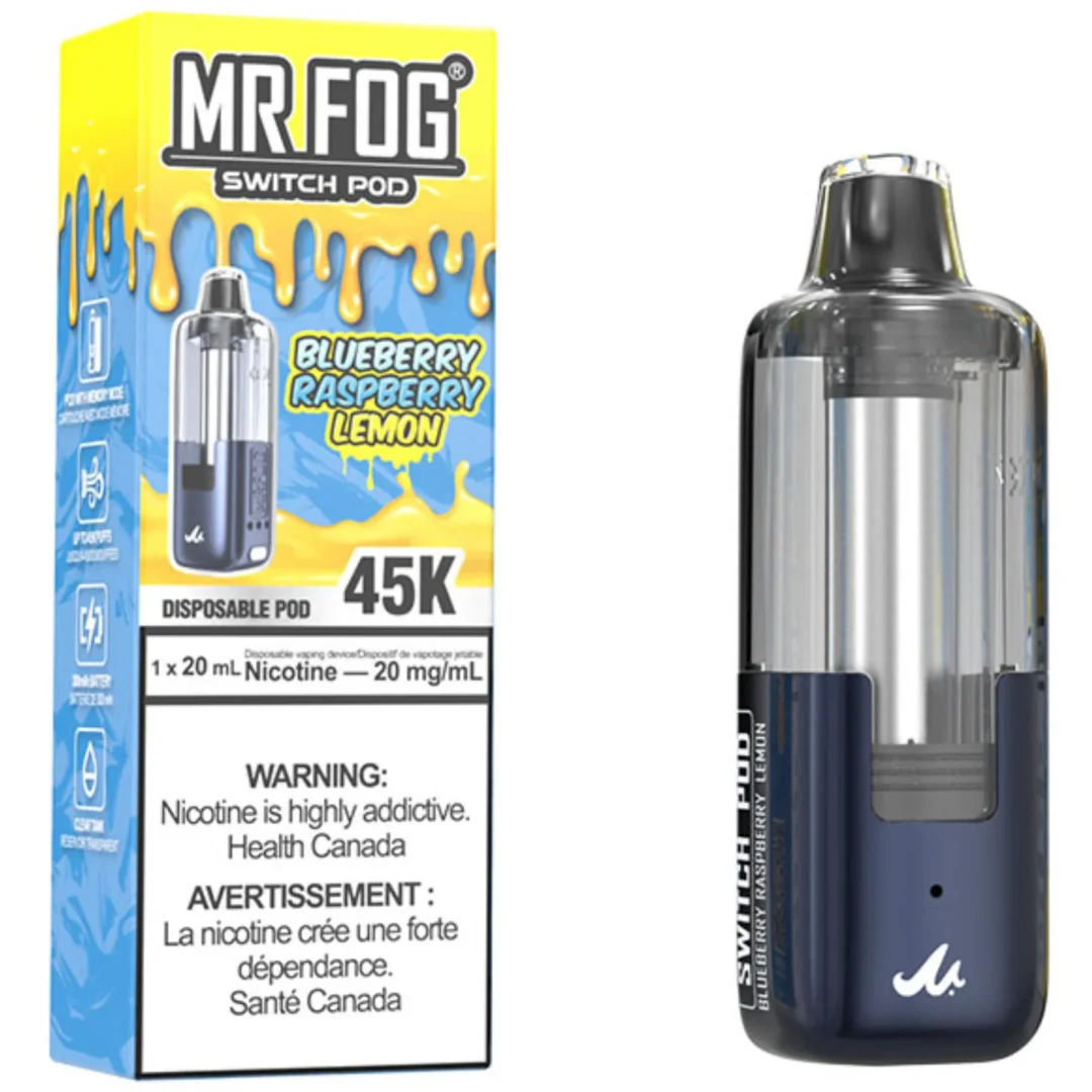 Blueberry Raspberry Lemon Mr Fog Switch 45000 Puffs Disposable Vape - Pods Only