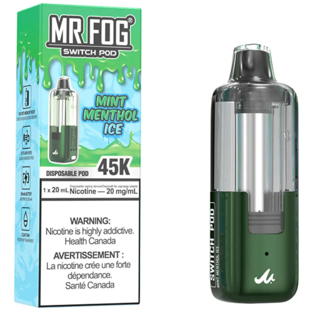 Mint Menthol Ice Mr Fog Switch 45000 Puffs Disposable Vape - Pods Only