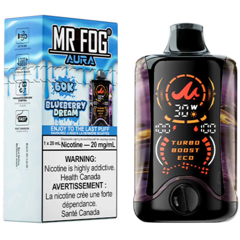 Blueberry Dream Mr Fog Aura 60k Puffs Disposable Vape