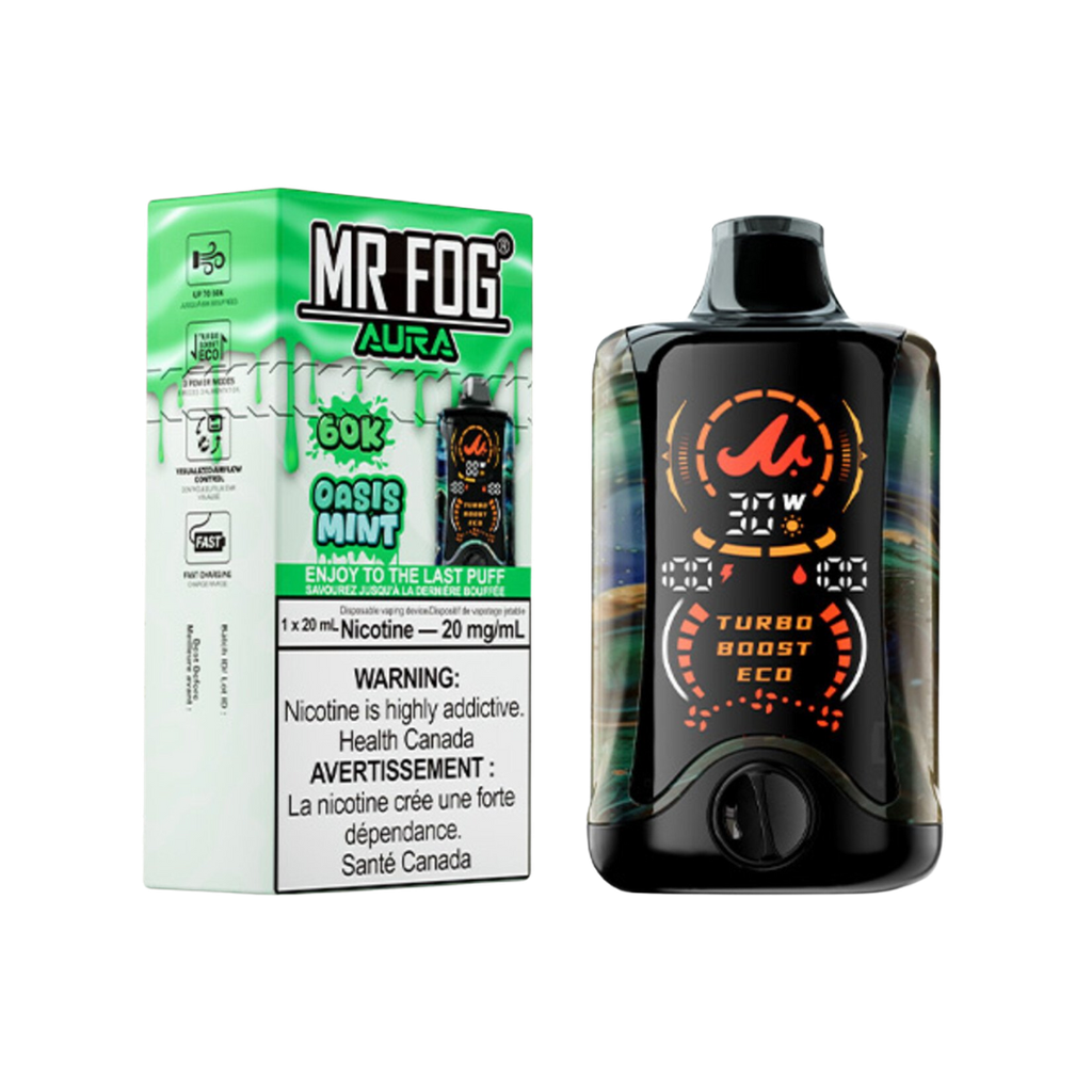 Oasis Mint Mr Fog Aura 60k Puffs Disposable Vape