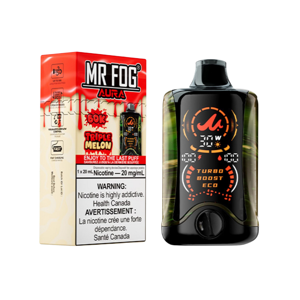 Triple Melon Mr Fog Aura 60k Puffs Disposable Vape