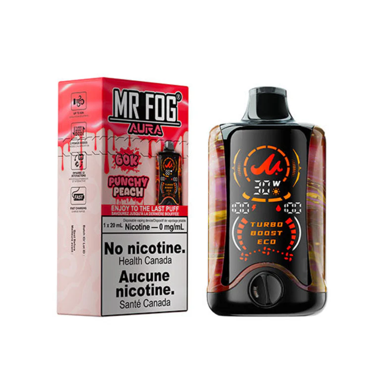 Mr Fog Aura Punchy Peach 60k Puffs Disposable Vape