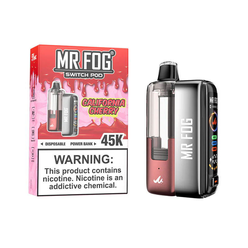California Cherry Mr Fog Switch 45000 Puffs Disposable Pods Kit