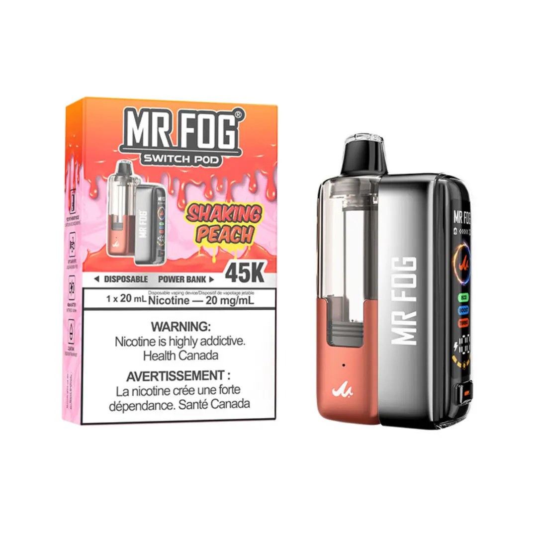 Shaking Peach Mr Fog Switch 45000 Puffs Disposable Vape - Pods Kit