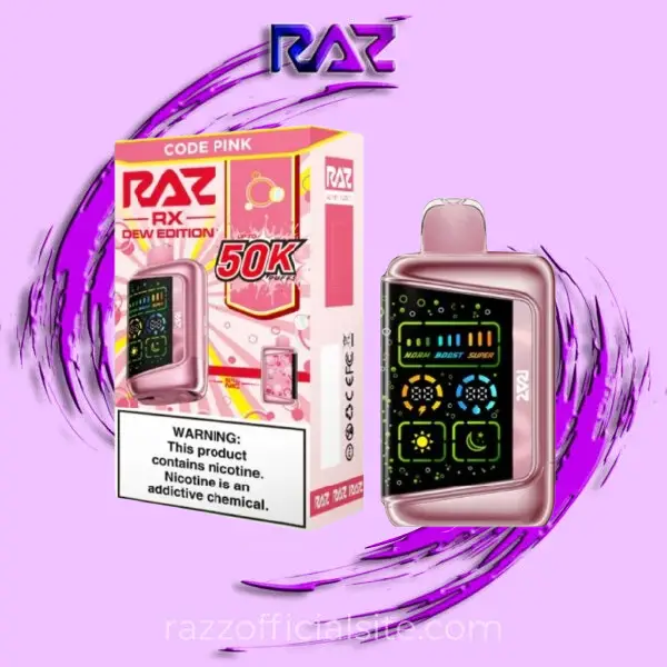 Code Pink Raz RX 50K Puffs Disposable Vape - Dew Edition