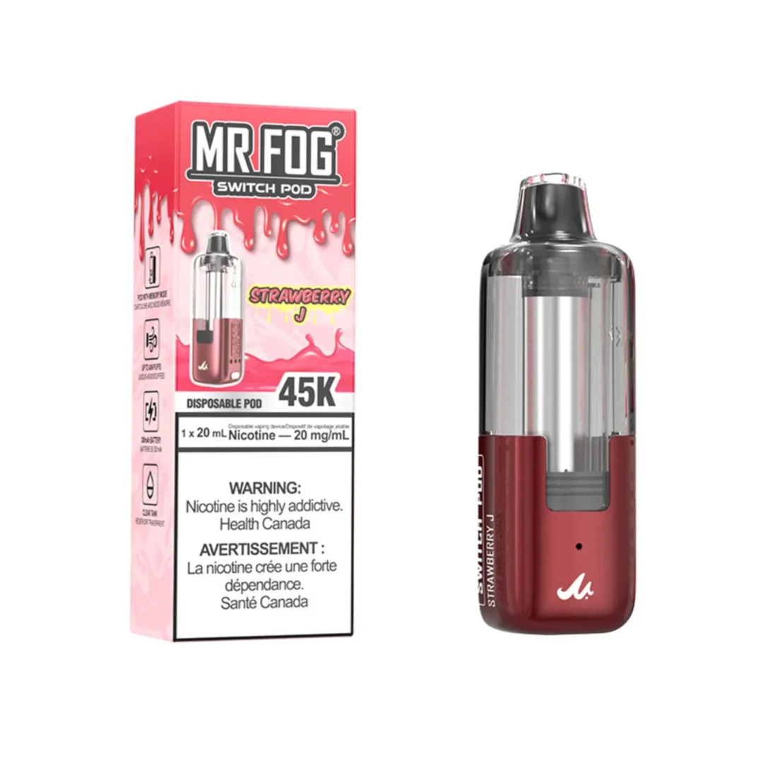 Strawberry J Mr Fog Switch 45000 Puffs Disposable Vape - Pods Only